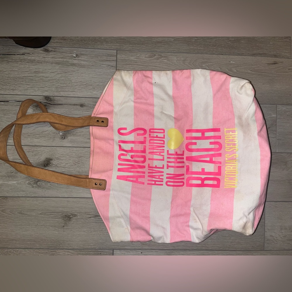 Victoria's Secret Pink Stripe Beach Tote